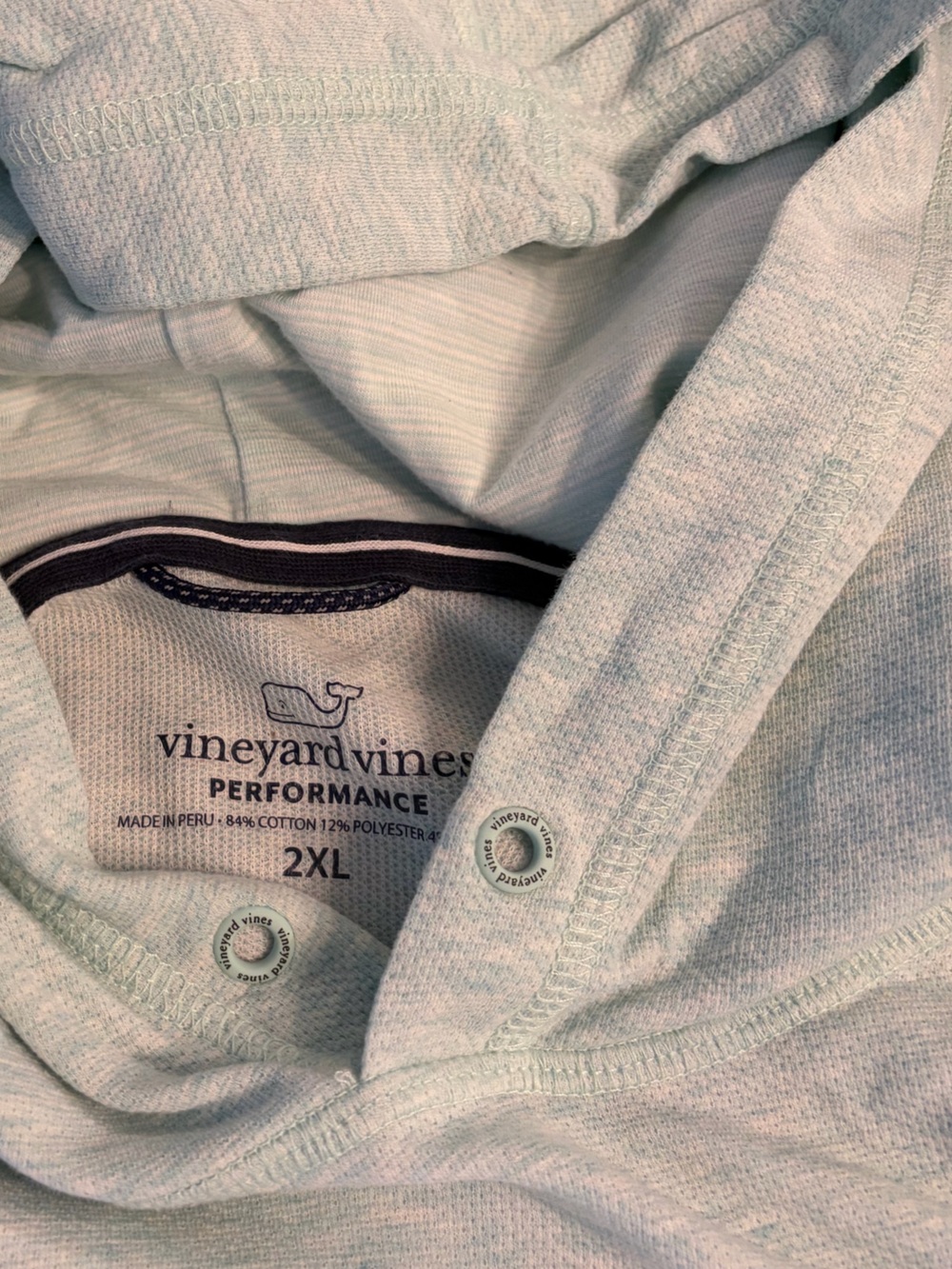 Vineyard Vines Light Mint Performance Hoodie 2XL - Picture 4 of 5
